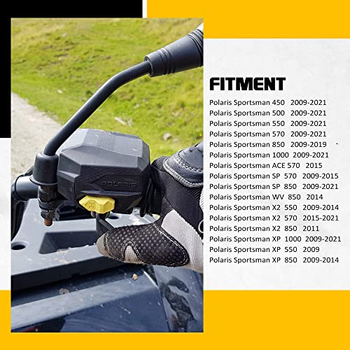NORTHYUN Thumb Throttle Lever, ATV Thumb Throttle Control Extender Compatible with 2009-2021 Polaris Sportsman 570 850 1000 XP Scrambler 1000 850 570 Black - Image 2