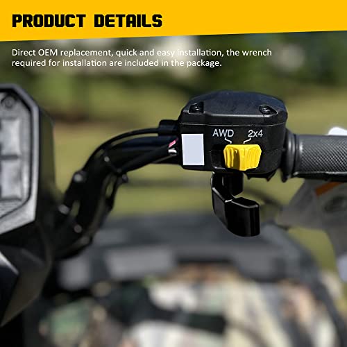 NORTHYUN Thumb Throttle Lever, ATV Thumb Throttle Control Extender Compatible with 2009-2021 Polaris Sportsman 570 850 1000 XP Scrambler 1000 850 570 Black - Image 5