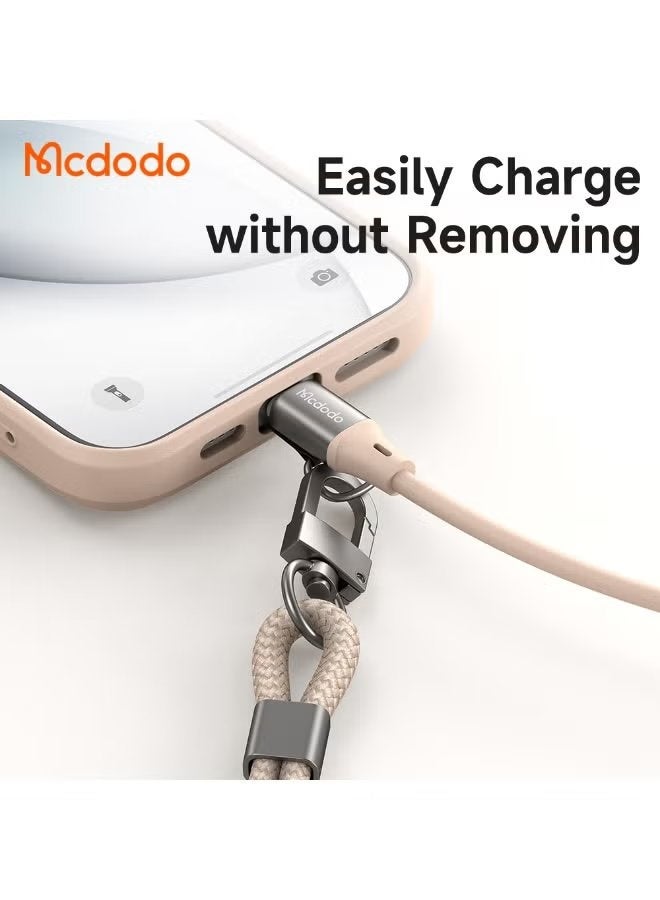 Mcdodo Universal Detachable Phone Lanyard Strap Compatible with All Phone Cases Drop Proof Nylon Braided Cord with Zinc Alloy Clip Adjustable Lightweight Anti Drop Neck Strap for Mobile Phones - Image 4