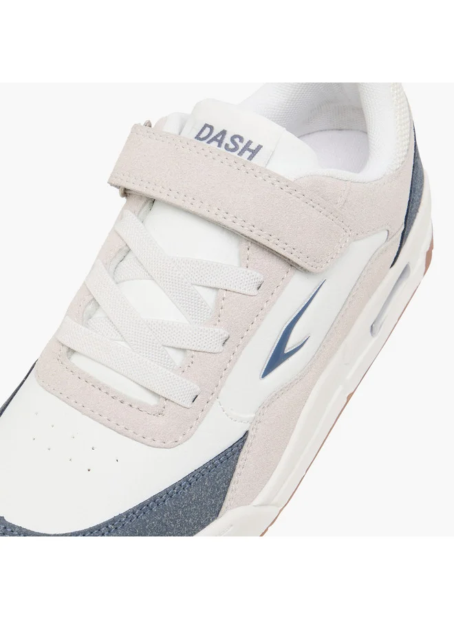Dash Boys Panelled Sports Shoes with Hook and Loop Closure