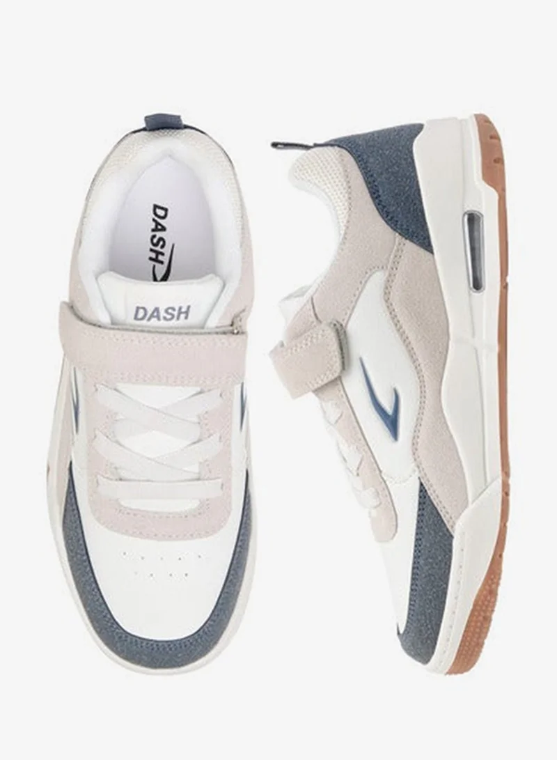 Dash Boys Panelled Sports Shoes with Hook and Loop Closure