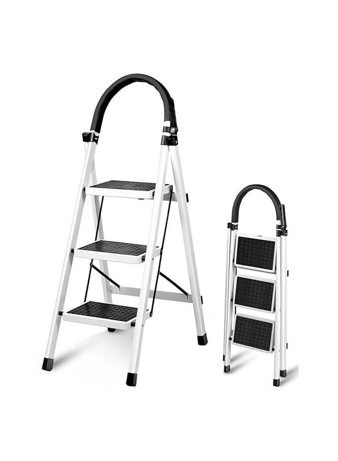 Lightweight Foldable Ladder – Anti-Slip Multi-Position Ladder, Heavy Duty & Sturdy, Compact Design for Home, Kitchen, Pantry, and Office Use, High Capacity - Image 1