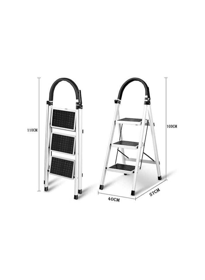 Lightweight Foldable Ladder – Anti-Slip Multi-Position Ladder, Heavy Duty & Sturdy, Compact Design for Home, Kitchen, Pantry, and Office Use, High Capacity - Image 2
