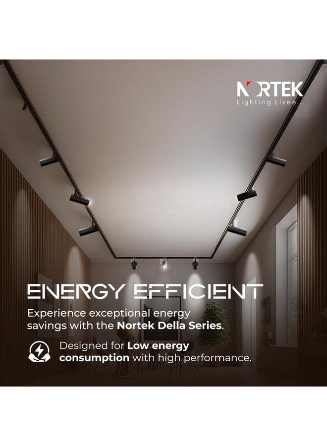 Nortek Nortek Della+ 20W LED Track Light, Surface & Spot Light for Ceiling, Track Rail Included, Cylinder Focus Light for Living Room, Showroom, Gym, Modern Ceiling Lighting, Warm White Pack of 4  - Image 2