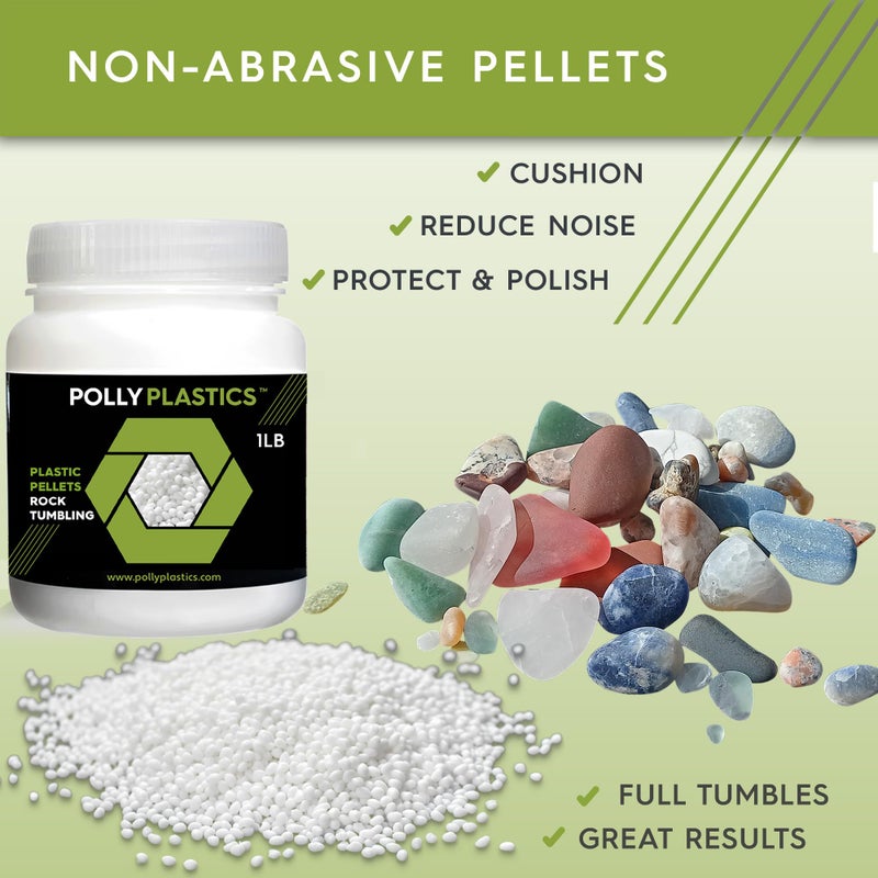 Polly Plastics Polypropylene Plastic Poly Pellets - 1 lb Rock Tumbling Media for Enhanced Tumbling Action - Image 3