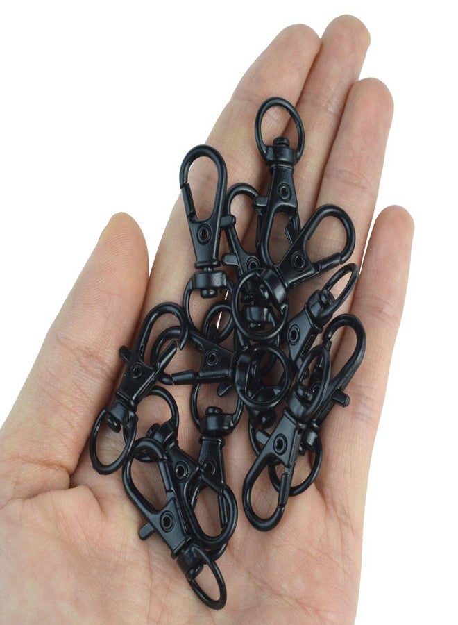 cnomg 50 pcs Swivel Clasps Lanyard Snap Hook,cnomg Metal Swivel Lanyard Snap Hook Lobster Claw Clasp (Black) - Image 4