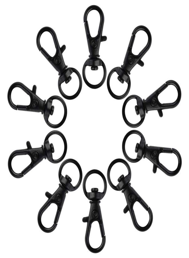 cnomg 50 pcs Swivel Clasps Lanyard Snap Hook,cnomg Metal Swivel Lanyard Snap Hook Lobster Claw Clasp (Black) - Image 3