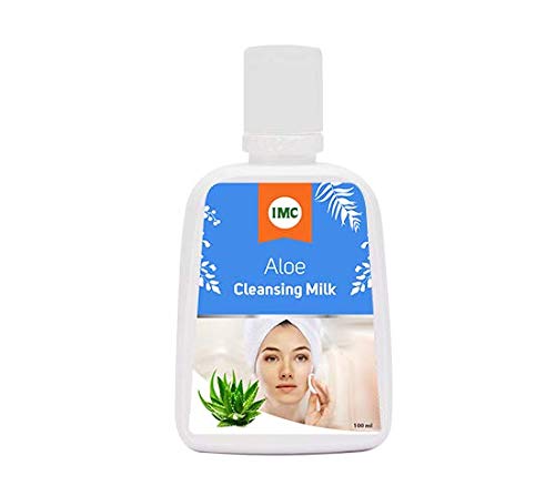 IMC ALOE CLEANSING MILK Enriched with Aloe Vera Wheat germ Oil Almond Oil Orange Peel Oil Pack of 2 200ml