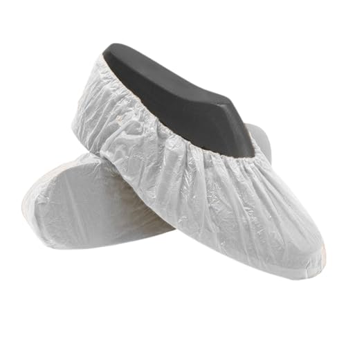 C-Cure® Disposable Shoe Cover for Rain | Waterproof Shoes Cover for Rain | Universal Size Boot & Shoes Covers | Shoe Rain Cover Waterproof | Unisex (White, Pack of 200pcs) - Image 1