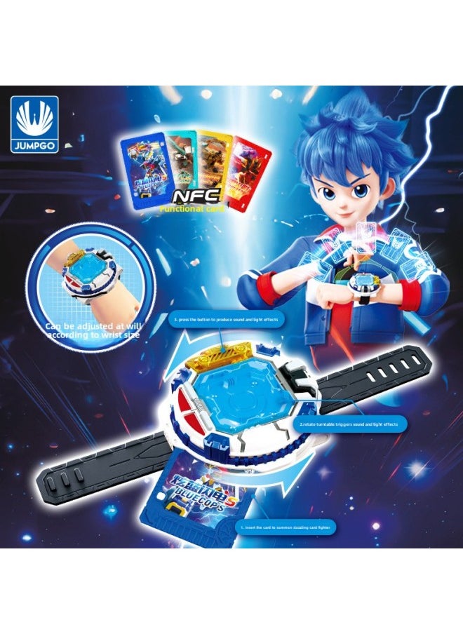 null - Show High Genuine Dazzle Card Fighter 2 Series Of Deformation Toys Dazzle Blue Thunder King Dazzle Blue Lightning S Deformation Robot-Color:Dazzling Card Fighter 2-deep Sea Overlord 8157_dazzling Card Fighter 2 Series - Image 1