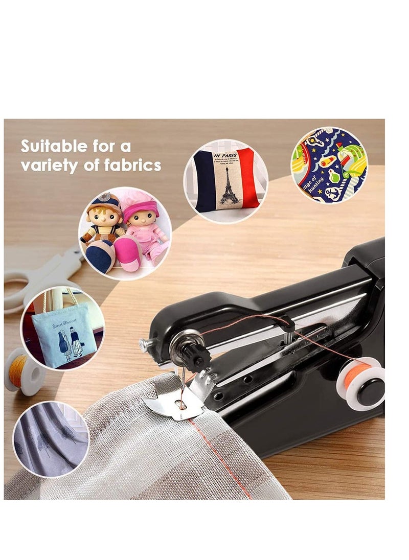 SYOSI - Handheld Sewing Machine, Hand Held Device Tool Mini Portable Cordless Essentials for Home Quick Repairing and Stitch Handicrafts Easy to Operate Beginners - Image 1