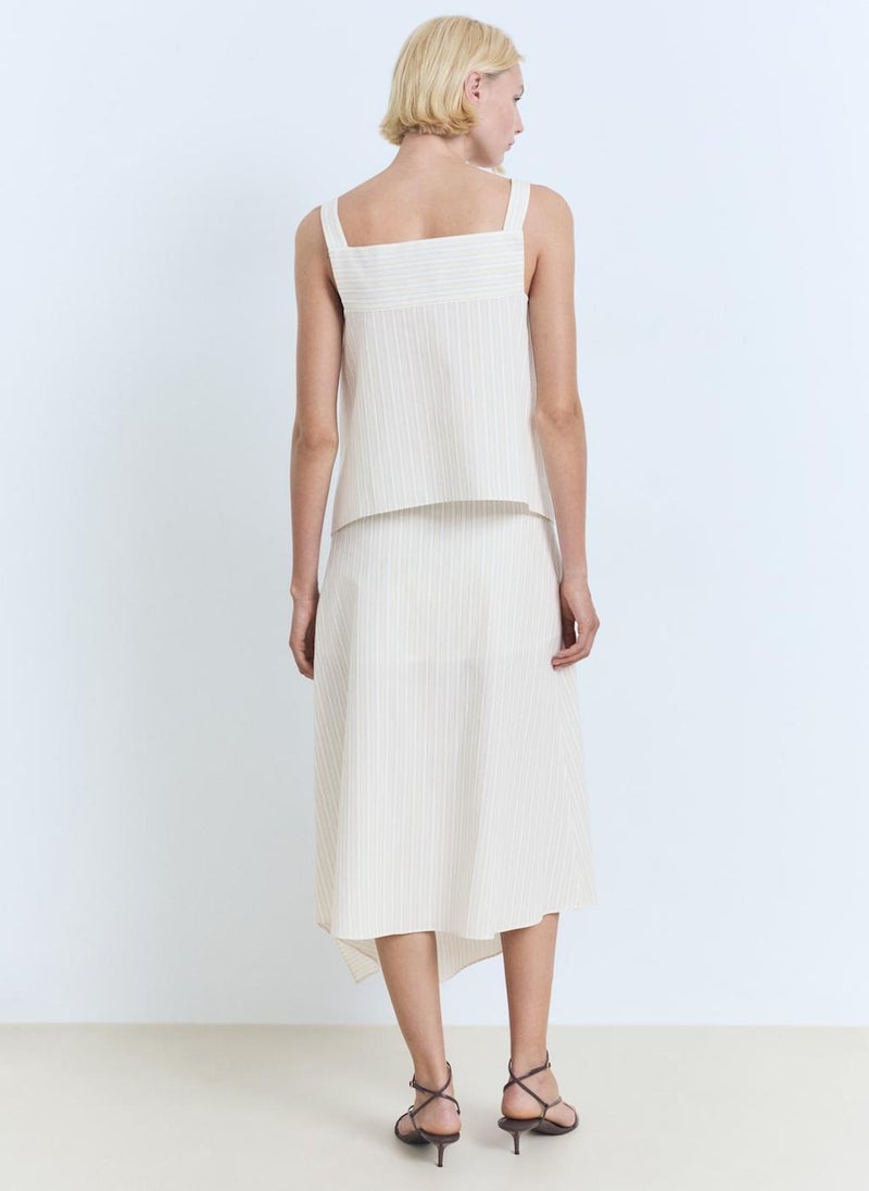 MANGO Striped Asymmetric Skirt  - Image 2