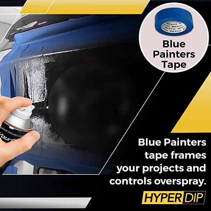 DipYourCar مجموعة طلاء السيارات القابلة للتقشير من DipYourCar HyperDip - مجموعة DIY مع علب من طلاء الرش للسيارات، مجموعة حماية الطلاء القابلة للإزالة ولون لشعارات السيارات، طلاء السيارات باللون البرونزي الذهبي - Image 5