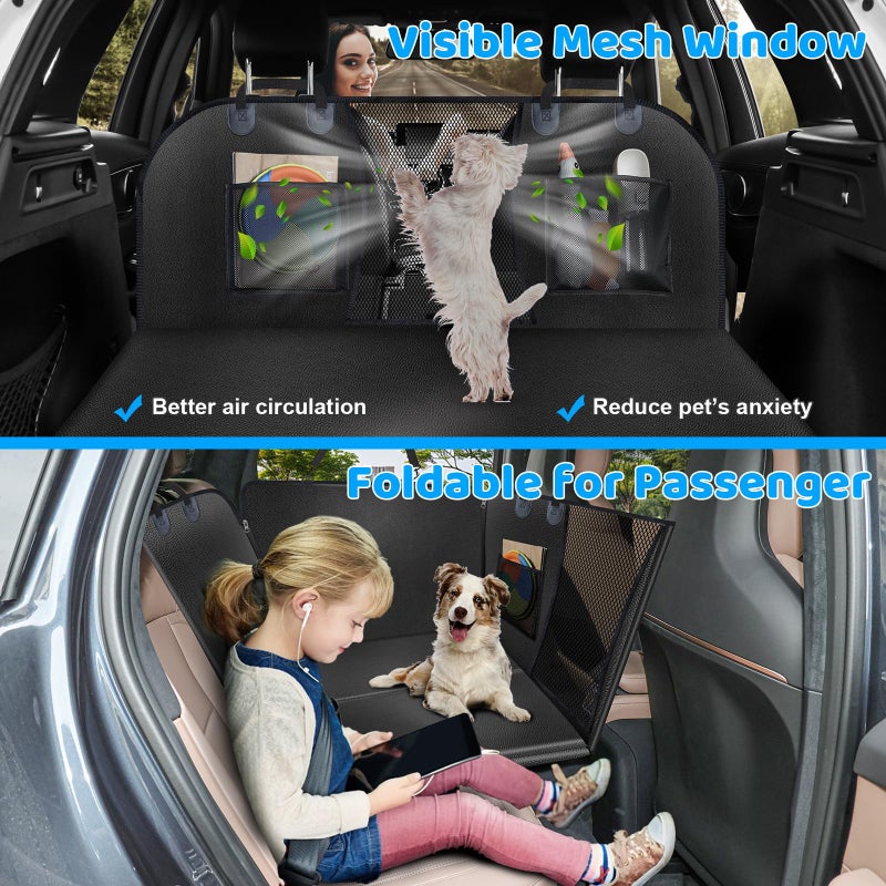 URPOWER 2026 Upgraded Back Seat Extender for Dogs - Large Hard Bottom Dog Car Seat Cover Holds 550lbs, Waterproof Dog Hammock Pet Bed with High-Density Foam Non-Slip Backseat Protector - Image 5