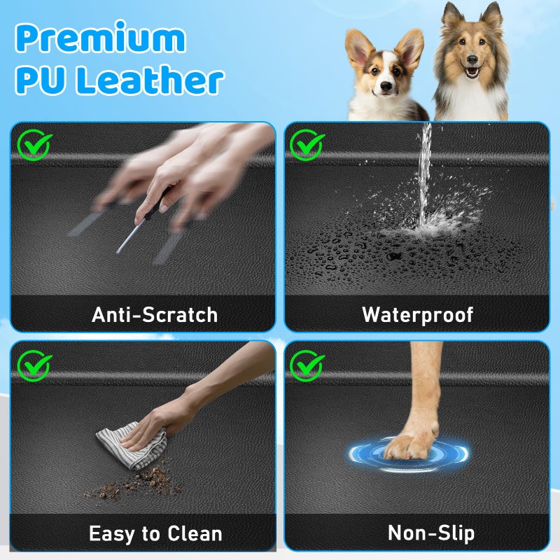 URPOWER 2026 Upgraded Back Seat Extender for Dogs - Large Hard Bottom Dog Car Seat Cover Holds 550lbs, Waterproof Dog Hammock Pet Bed with High-Density Foam Non-Slip Backseat Protector - Image 3