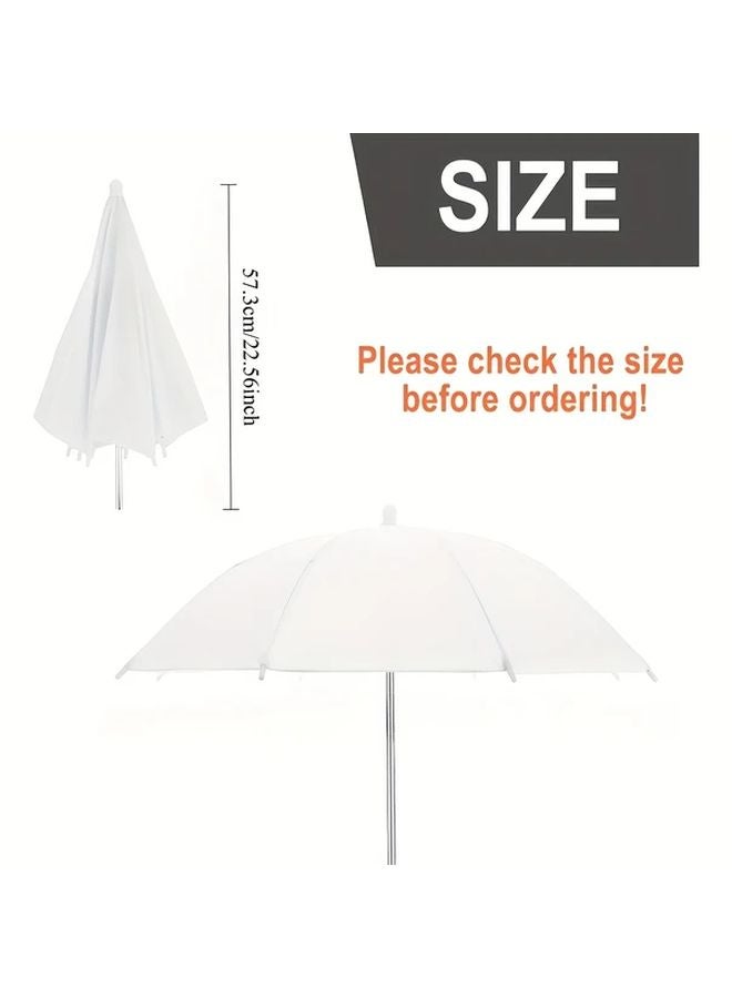 NEWKS 22.8 Inch Translucent Photography Reflector Umbrella Soft Light Diffuser For Studio Shooting 1pc - Image 3