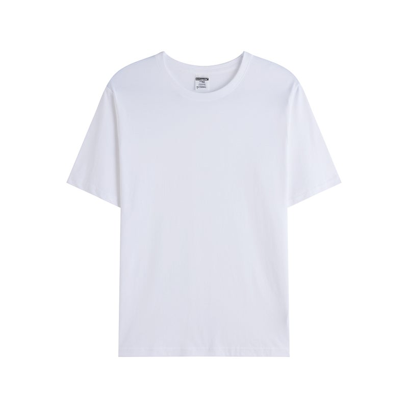 200 grams of pure cotton combed siro spinning advertising cultural shirt diy blank base shirt short sleeve t-shirt custom logo White 