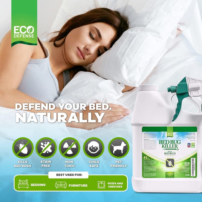 Eco Defense Bed Bug Killer - Bed Bug Spray & Dust Mite Spray - Natural Treatment - 1 Gallon - Image 2