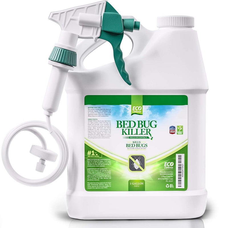 Eco Defense Bed Bug Killer - Bed Bug Spray & Dust Mite Spray - Natural Treatment - 1 Gallon - Image 1