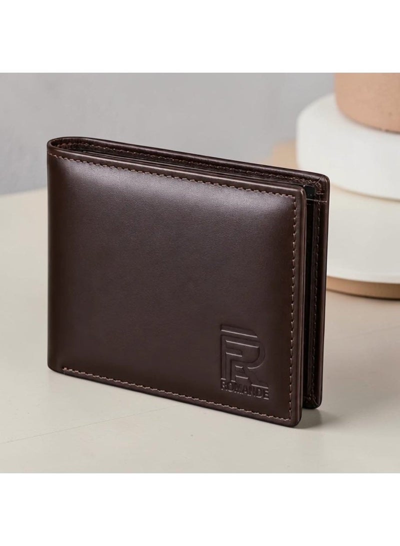 Forhans Genuine Leather Wallet For Men, Dark Brown Leather Bifold Men's Leather Wallet - Image 2