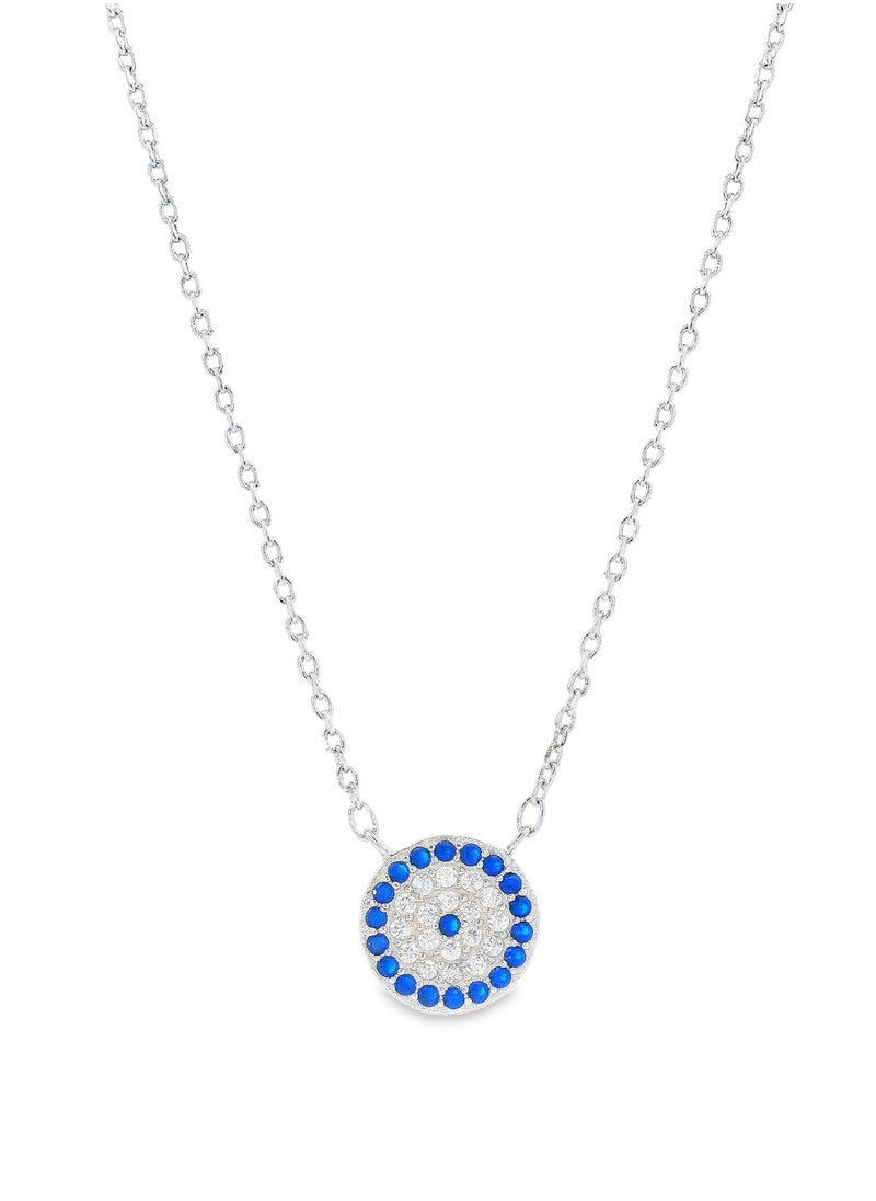AK Jewels 925 SILVER CZ RHODIUM NECKLACE  - Image 1