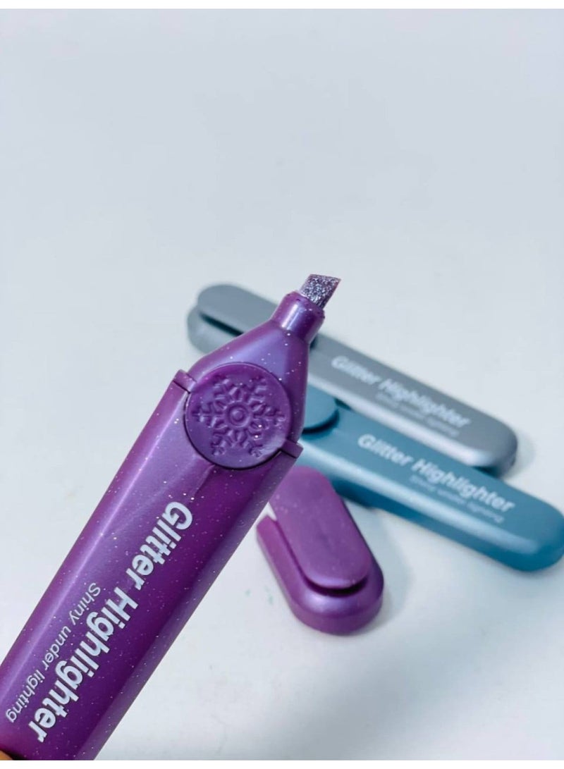 طقم قلم تحديد الوان الاقلام المظهر الجليتر الأقلام المختلفة العلبة: 3 اقلام - Image 2