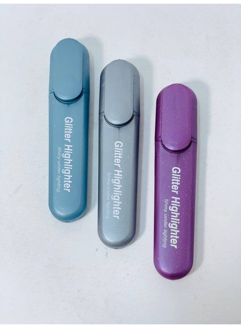 طقم قلم تحديد الوان الاقلام المظهر الجليتر الأقلام المختلفة العلبة: 3 اقلام - Image 4