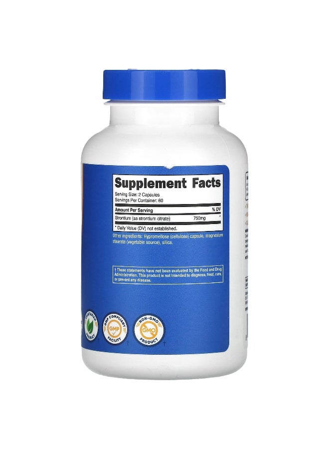 Nutricost, Strontium, 750 mg , 120 Capsules (375 mg per Capsule) - Image 2