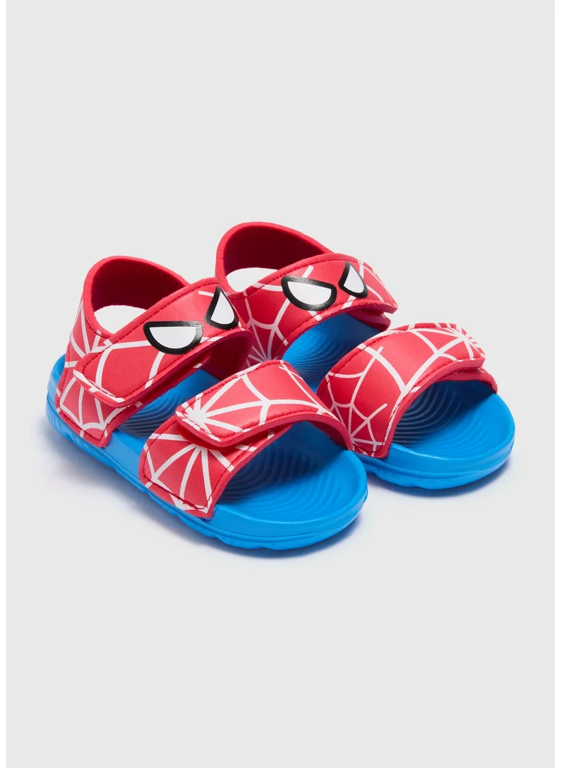 Matalan Spiderman Boys Red Sandals