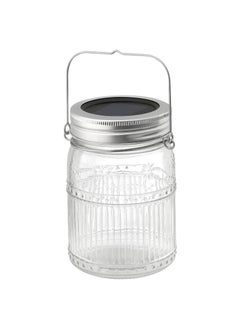 AS SEEN ON TV LED solar powered table lamp outdoor jar clear 15 cm 