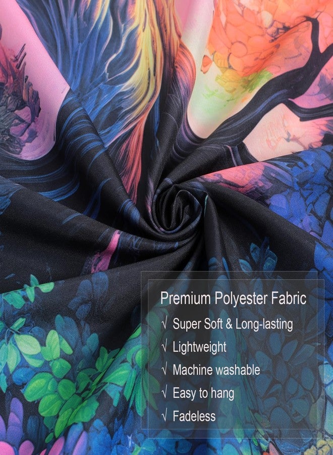 Simpkeely Tree of Life Blacklight Tapestry UV Reactive Colorful Waterfall Tapestry Galaxy Space Starry Sky Wall Tapestries Hanging for Bedroom - 59.1" L x 51.2" W - Image 5