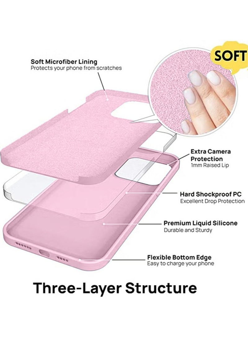 iPhone 15 Pro Max Mobile Case Cover with Soft Liquid Silicone Protection Anti-Scratch Shockproof Accessories Slim Protective Back Cover with Comfortable Hold Touch Feeling and Anti-fingerprint - Image 3