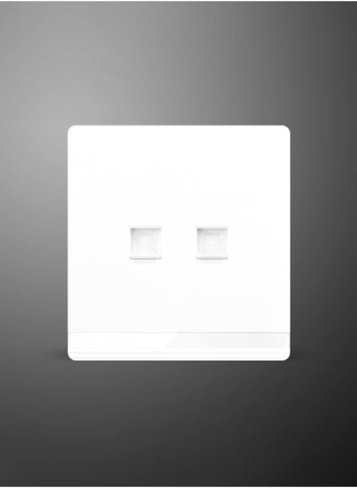 Vmax Dual Port Telephone & Ethernet Wall Socket, High-Speed Data & Voice Jack, Modern Design, Easy Installation - Image 2