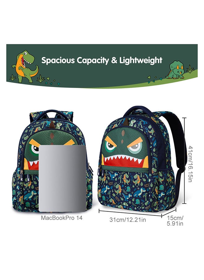 Nohoo Kids 16 Inch School Bag Dino - Green  - Image 5