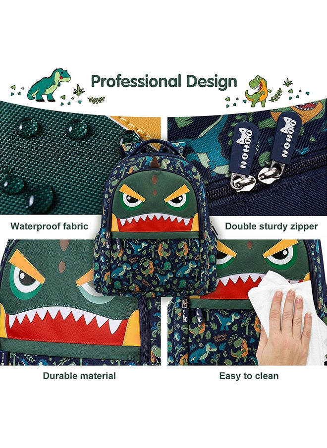Nohoo Kids 16 Inch School Bag Dino - Green  - Image 4