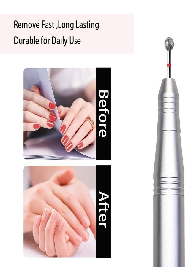 ERUIKA 10pcs Safety Ball Cuticle Drill Bits, Carbide Diamond Nail Bits for Dead Skin Removal & Nail Shaping, 3/32'' Two Way Rotate, Professional Manicure Pedicure Salon Tools(5mm Ball Bit, Fine-F) - Image 4