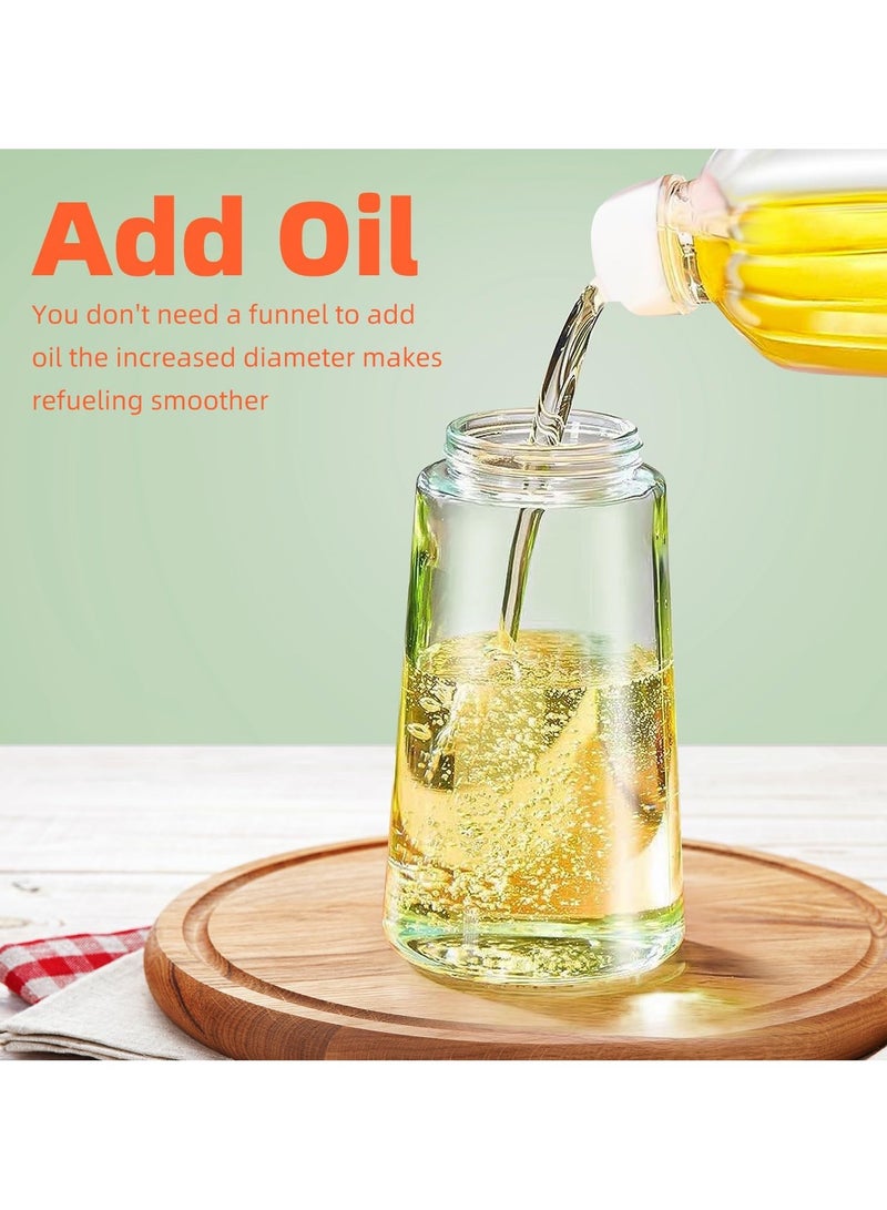 F.A.M.S Oil Dispenser Bottle – 470ml Glass Oil Sprayer, 2-in-1 Spray & Pour Design with Fine Mist and Controlled Flow Nozzle – For Cooking, Air Fryer, BBQ, Salad, Baking – Refillable & Leak-Proof - Image 3