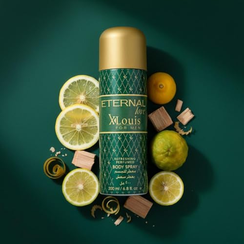 Eternal Love – XLouis Body Spray Men | Long-Lasting | Bright & Uplifting Start | Travel-Friendly Grooming Essential | Citrus & Woody Fragrance | All-Day Freshness | 200ml - Image 2