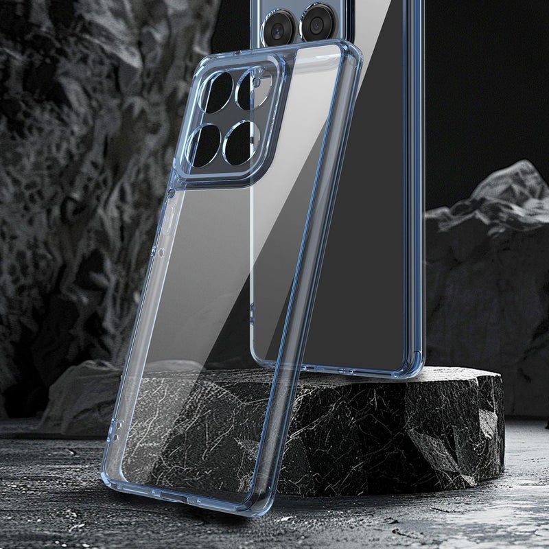 HuHa Case Cover For Motorola Edge 60 Fusion PC Hybrid TPU Airbag Shockproof Phone Case(Transparent Blue) - Image 4
