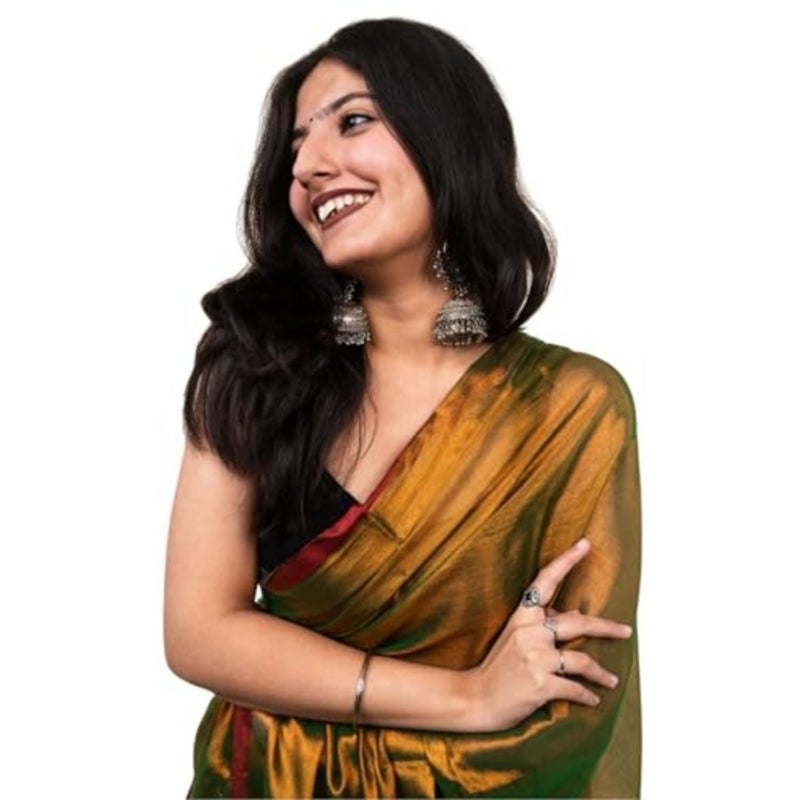 SGF11 Women's Trendy Tissue Soft Silk Saree With Blouse Pcs - Image 1