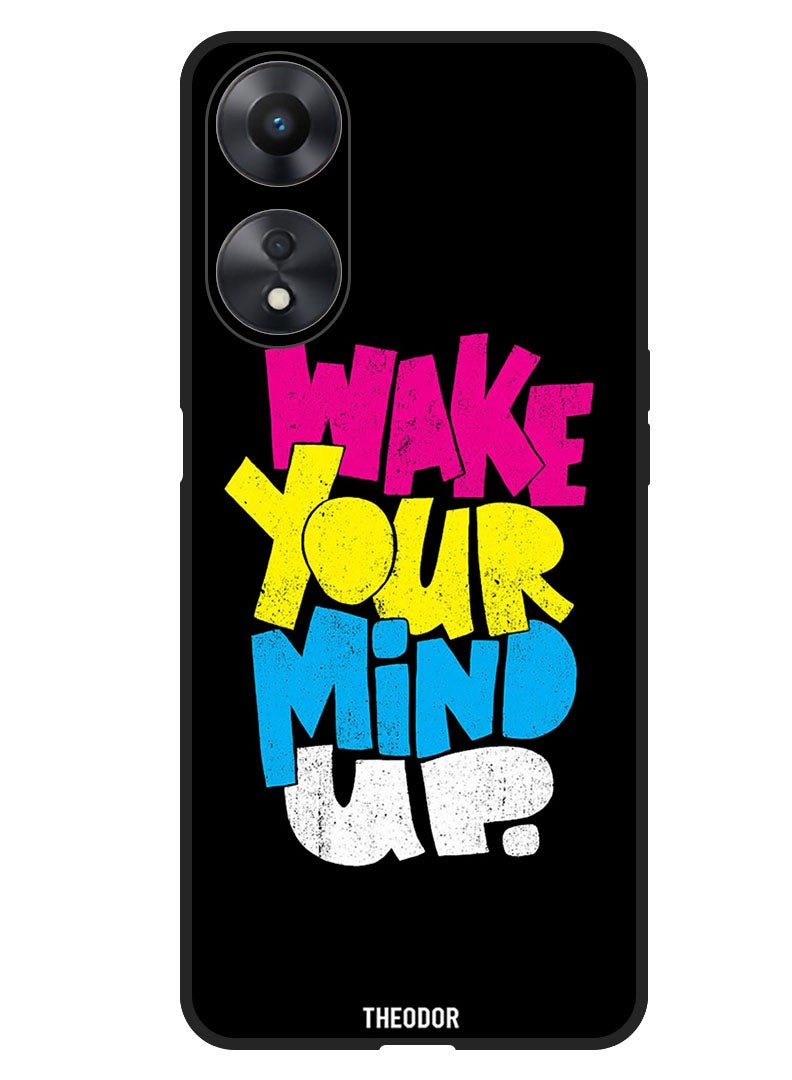 Theodor Protective Case Anti Scratch Shock Proof Bumper Cover For Oppo F23 5G Wake your mind - Image 1