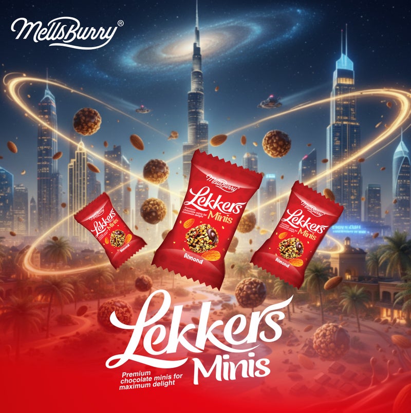 MELLSBURRY Lekkers Minis Almond Coated Premium Chocolate Bites – Crunchy Nut Covered Chocolate Balls – Individually Wrapped Mini Chocolates Pouch – 150g - Image 5