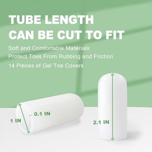 Niupiour Silicone Big Toe Protectors for Women and Men 14 Pieces of Gel Toe Covers for Missing or Ingrown Toenails Toe Caps and Sleeves for Shoes Protect Toe from Rubbing and Friction - Image 5