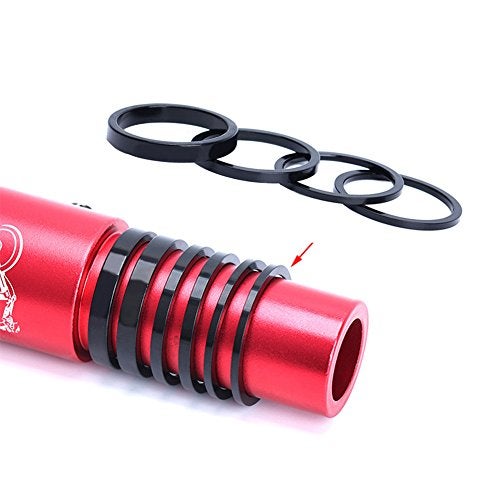 CYSKY Bicycle Headset Spacer 6 Packs Bike Stem Headset Spacer Kit Fit 1 1/8-Inch Stem for MTB BMX Mountain Bike Road Bikes 2mm 3mm 5mm 10mm x 3 (Aluminium Alloy, Black) - Image 5