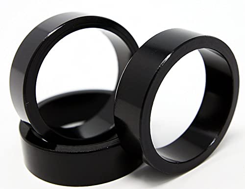 CYSKY Bicycle Headset Spacer 6 Packs Bike Stem Headset Spacer Kit Fit 1 1/8-Inch Stem for MTB BMX Mountain Bike Road Bikes 2mm 3mm 5mm 10mm x 3 (Aluminium Alloy, Black) - Image 3