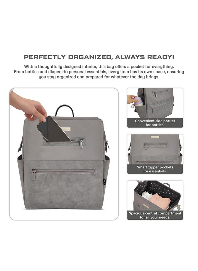 neobreez RILO Multi-function Waterproof Baby Toddler Diaper Bag|Nappy Changing Travel Backpack For Mom/Dad|Large Capacity|Wet Dry Bag, Organizer Pouches|Trolley Sleeve|Insulated Pockets|No Formaldehyde  - Image 4