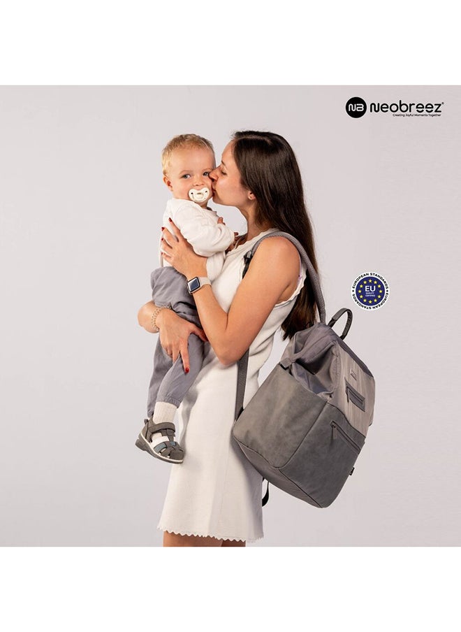 RILO Multi-function Waterproof Baby Toddler Diaper Bag|Nappy Changing Travel Backpack For Mom/Dad|Large Capacity|Wet Dry Bag, Organizer Pouches|Trolley Sleeve|Insulated Pockets|No Formaldehyde