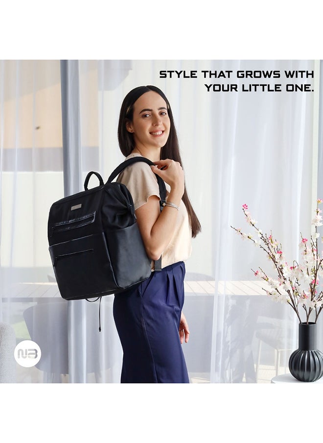RILO Multi-function Waterproof Baby Toddler Diaper Bag|Nappy Changing Travel Backpack For Mom/Dad|Large Capacity|Wet Dry Bag, Organizer Pouches|Trolley Sleeve|Insulated Pockets|No Formaldehyde