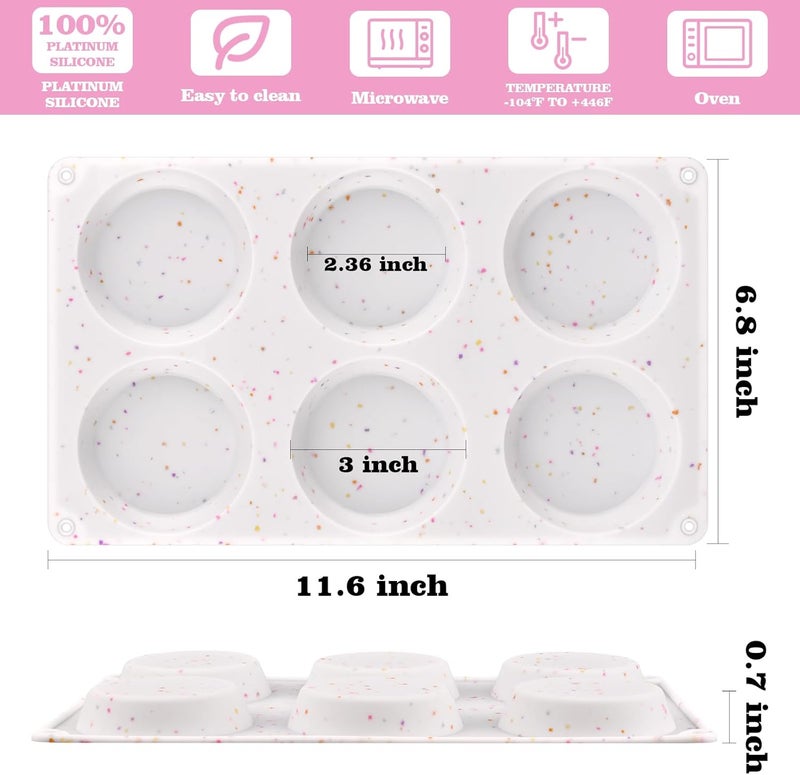 Sakolla Silicone Egg Bite Molds - 6-Cup Silicone Muffin Pan - Non-Stick Baking Pan for Making Tarts, Meatloaf, Quiche, Egg Muffins, and Mini Cheesecakes (Set of 2) - Image 3