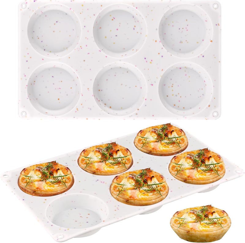 Sakolla Silicone Egg Bite Molds - 6-Cup Silicone Muffin Pan - Non-Stick Baking Pan for Making Tarts, Meatloaf, Quiche, Egg Muffins, and Mini Cheesecakes (Set of 2) - Image 1